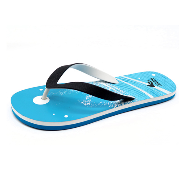 Correa de 2 colores personalizados y cielo estrellado, patrón, hombre, playa EVA y flip-flop al aire libre AH-8E033 -Ories