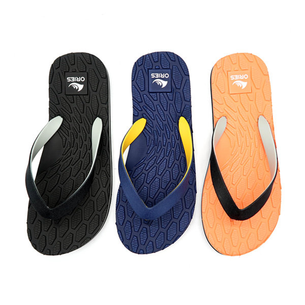 Moda barata Patrón irregular Masaje Plantilla Hombre Aire libre y playa Chancletas EVA Zapatillas AH-8E020 -Ories
