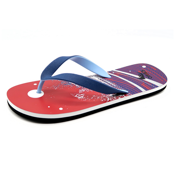 Correa de 2 colores personalizados y cielo estrellado, patrón, hombre, playa EVA y flip-flop al aire libre AH-8E033 -Ories