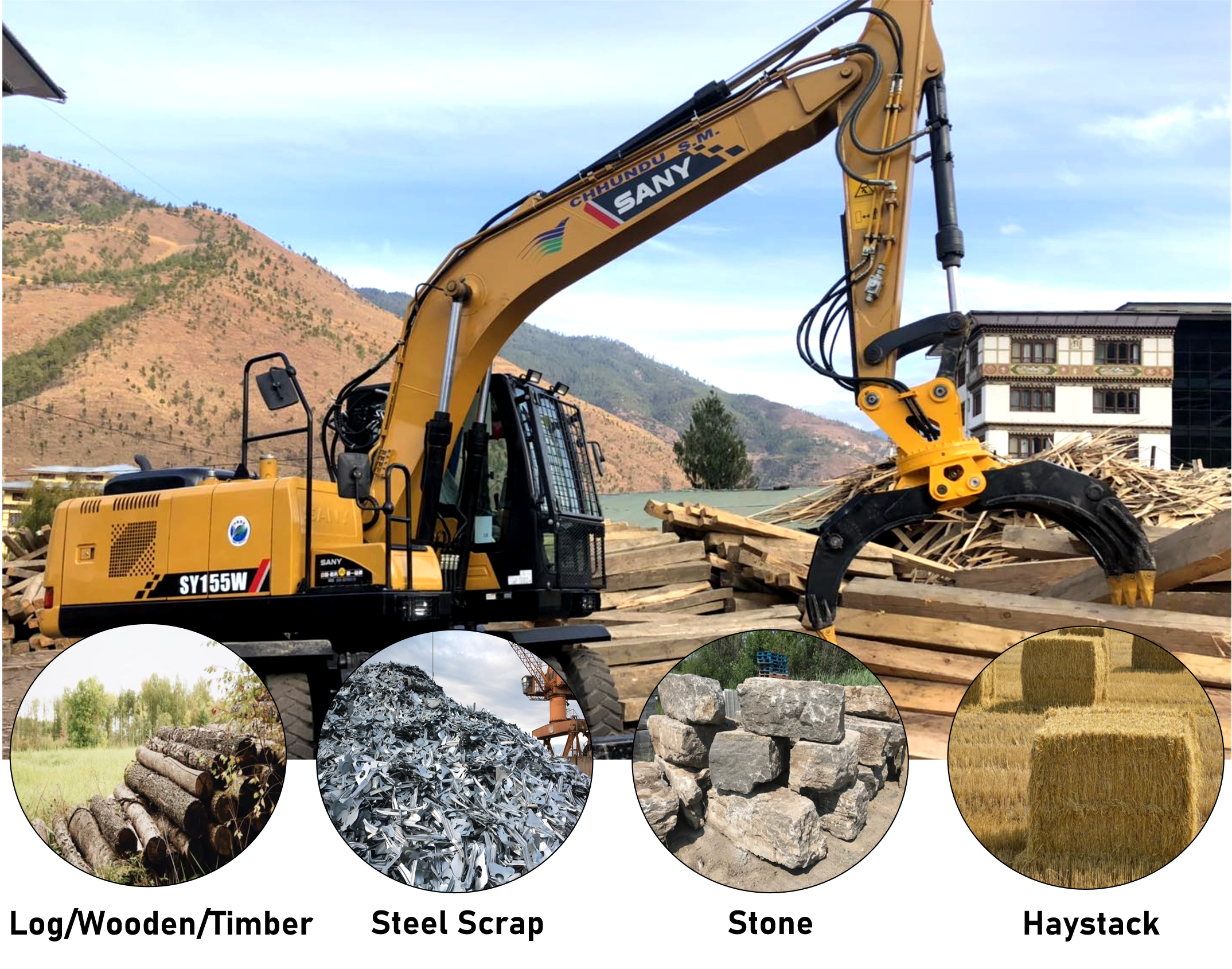 RAY hydraulic grapple application Applicazione della pinza idraulica RAY