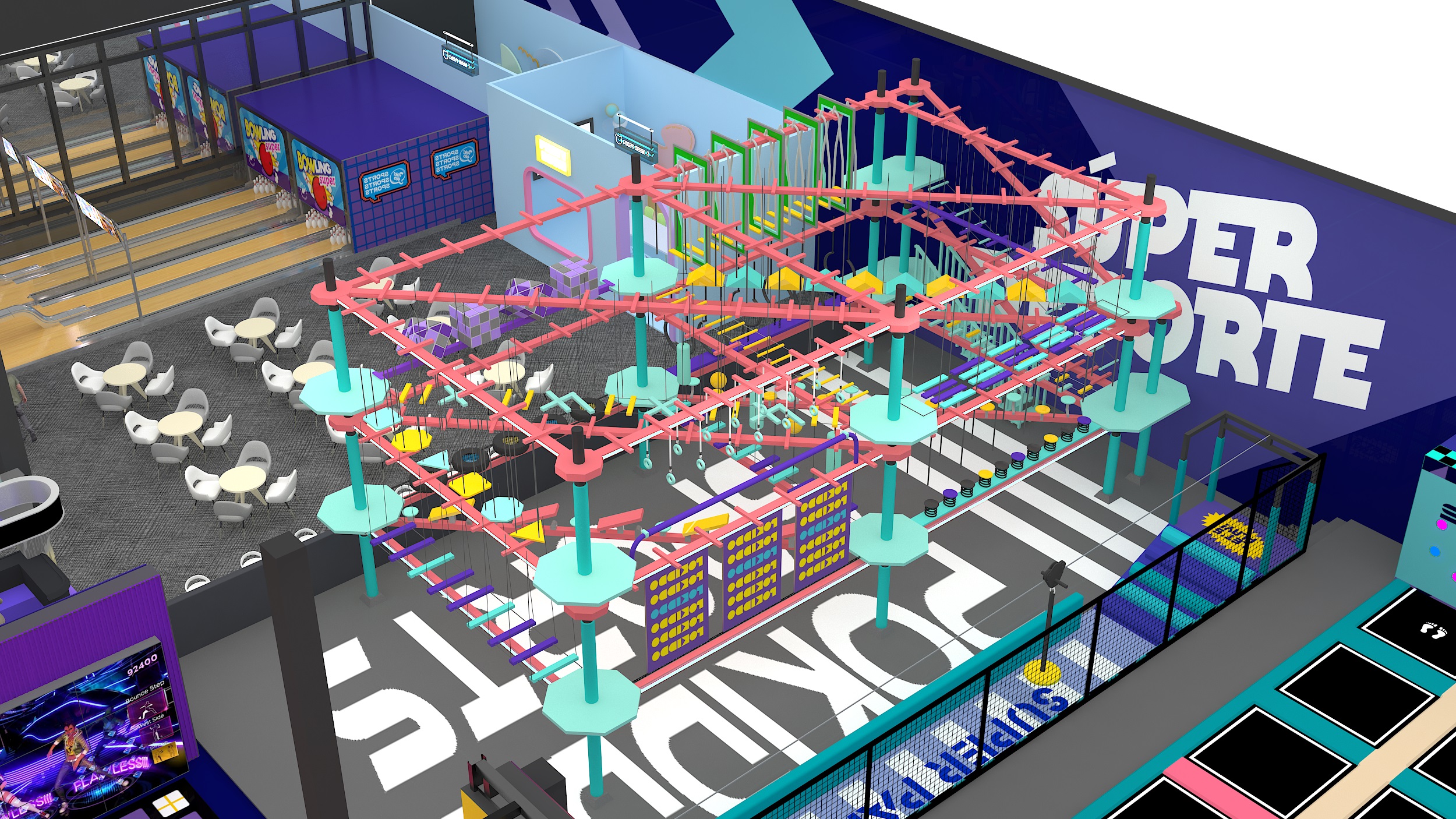 indoor trampoline park parque de trampolines cubierto