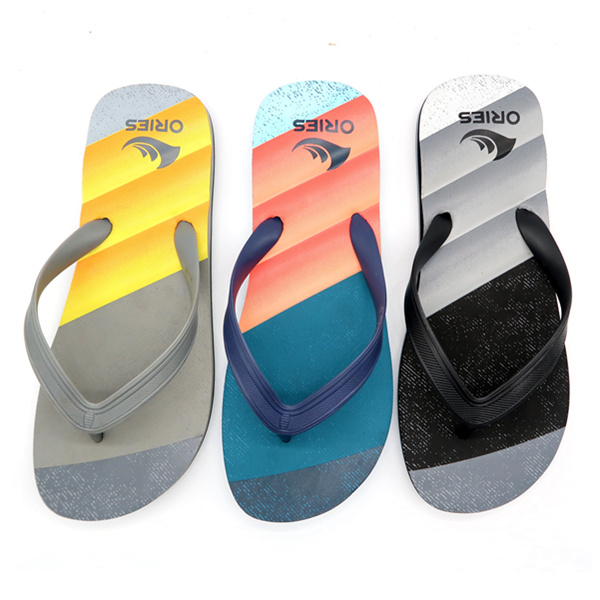 Estilo de moda simple Plantilla en relieve Correa de PVC Personalizado Hombre Zapatillas Sandalias Chanclas EVA AH-8E045 -Ories