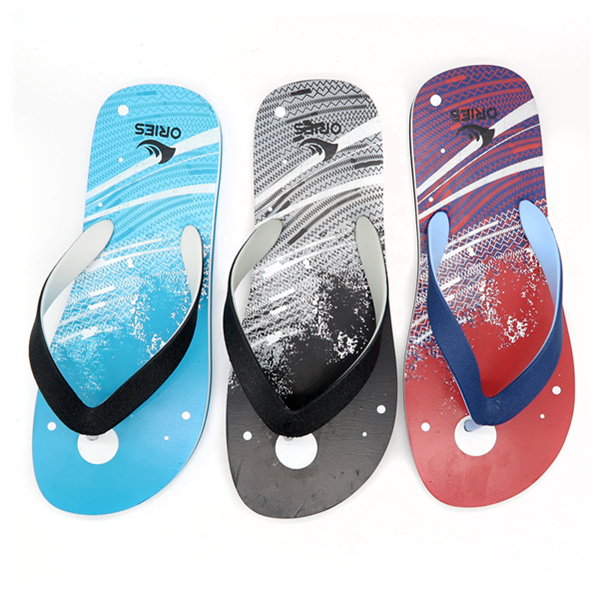 Correa de 2 colores personalizados y cielo estrellado, patrón, hombre, playa EVA y flip-flop al aire libre AH-8E033 -Ories