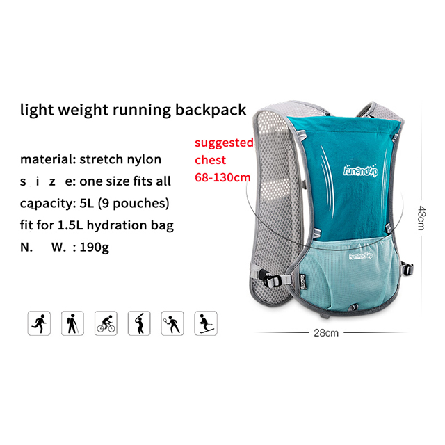 RU81013 Good Quality Outdoor Sports Trail running hydration backpack 2L Cycling Ride Water Bag Pack Hiking Hydration Backpack Camelback