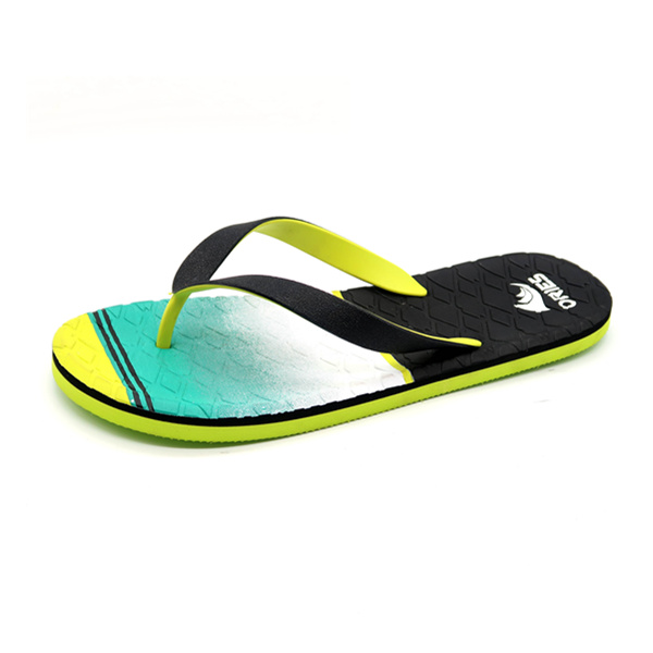 Chine Alibaba Usine Couleur Blocant 2 Couleurs PVC Supérieur Plage EVA Flip Flop Pantoufles AH-8E027 -Ories