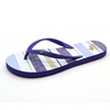 AH-8P027 offre spéciale poudre d'or ajoutée ligne impression PE femme tongs sandales pantoufle