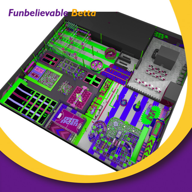indoor kids playground Parque infantil interior de 3.600 m².