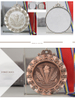 RU81120 2D Zinc Alloy Metal Souvenir Award Sport Medal with Ribbon