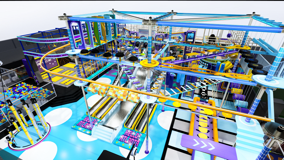 indoor playground trampoline park ОБОРУДОВАНИЕ ВЕРЕВОЧНЫХ КУРСОВ