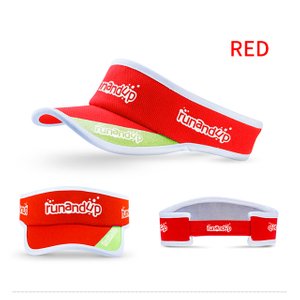 RU81106 Polyester Sun Visor Cap with White 3D Embroidery Logo