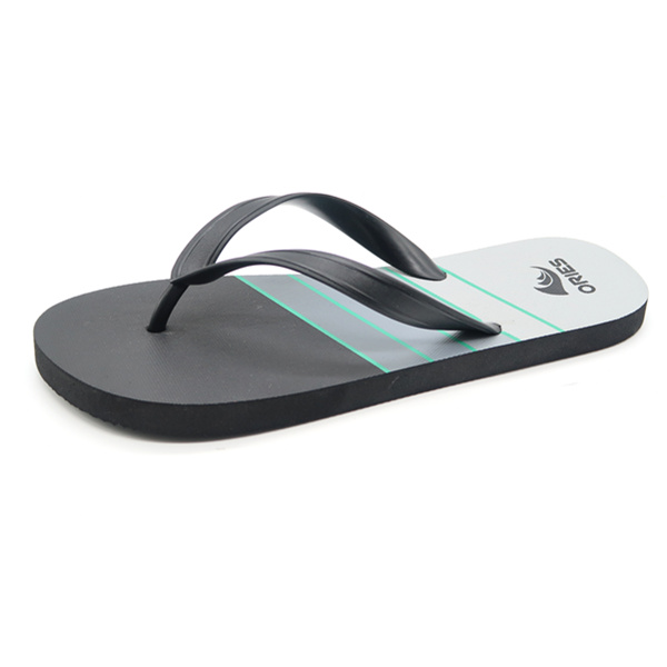 Popular uso PVC diagonal raya PE hombre zapatillas de China por mayor sandalias AH-8P010 -Ories