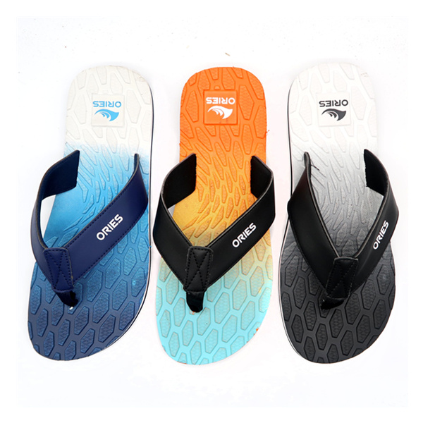 Chine pas cher à la mode coloré gradient rampe hommes pantoufles sandales bascule fabrication AH-8E041 -Ories