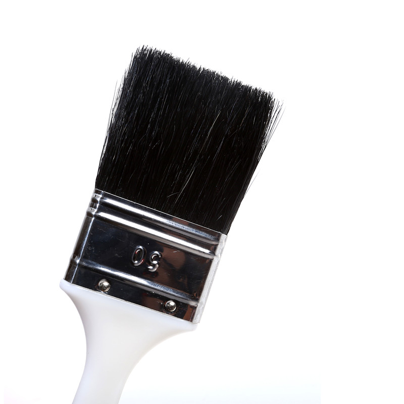Thin Paint Brush with White Plastic Handle