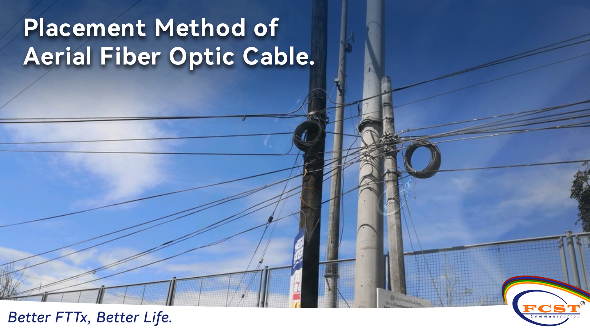 Método de colocación de cable de fibra óptica aérea