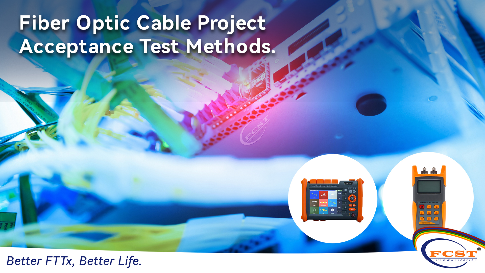 Métodos de teste de aceitação do projeto de cabo de fibra óptica