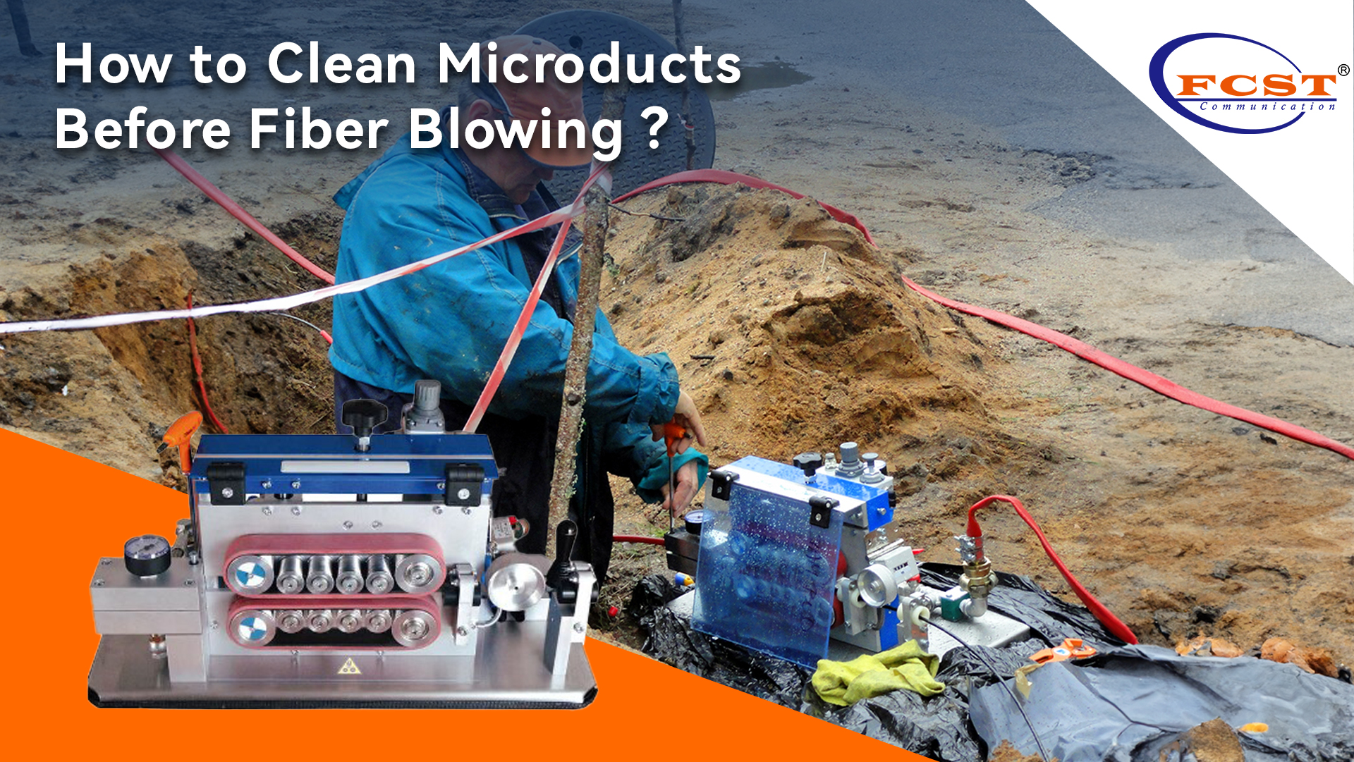 Como limpar os microdutos antes do sopro de fibras?