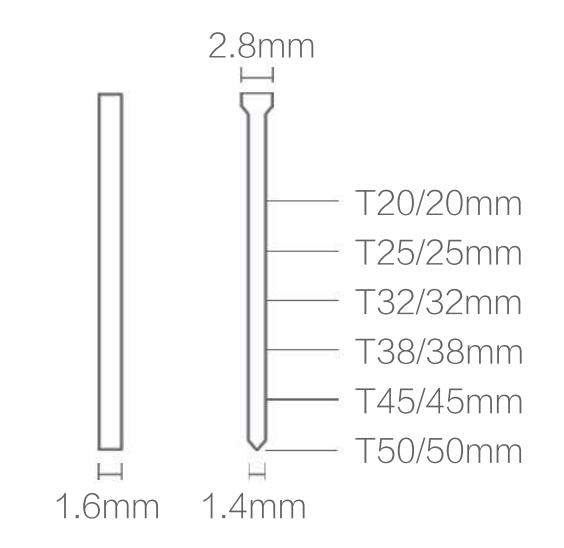 16 GA. 50MM FINISH NAILER WITH DRY FIRE LOCKOUT