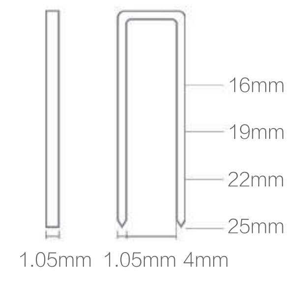 18 GA. 25MM NARROW CROWN STAPLER