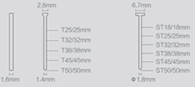 2 IN 1 16 GA. 50MM FINISH AND CONCRETE NAILER