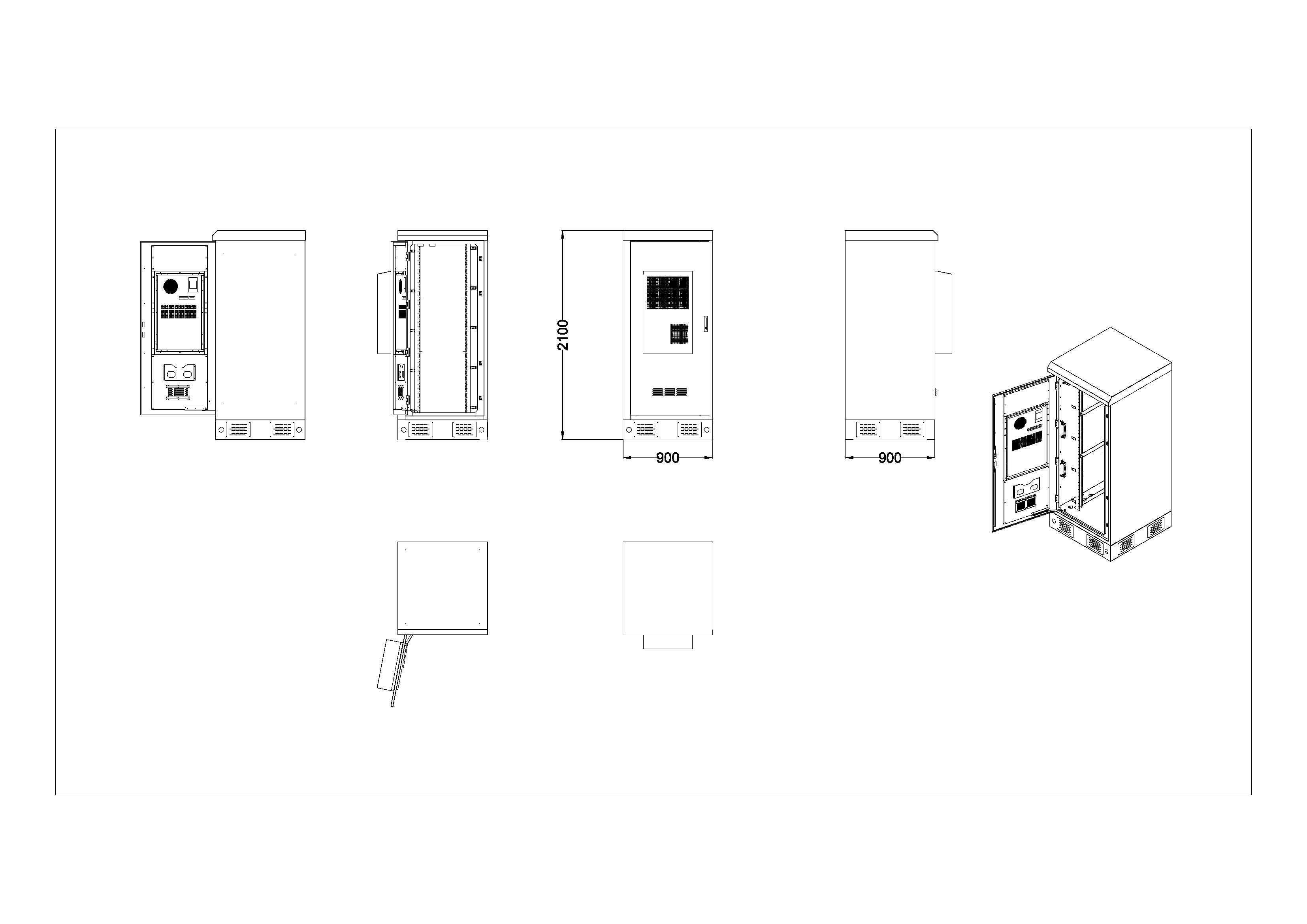 64_outdoor teleocm cabinet drawing 64_outdoor teleocm kasttekening