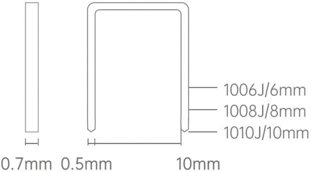 23 GA. 10MM MEDIUM CROWN STAPLER