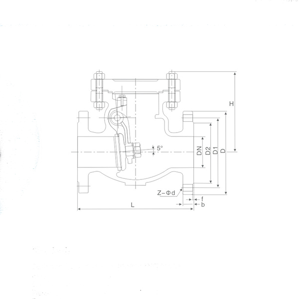 Válvula de retenção oscilante padrão americano
