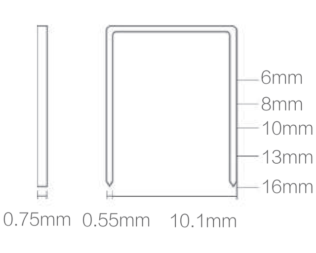 22 GA. 16MM MEDIUM CROWN STAPLER