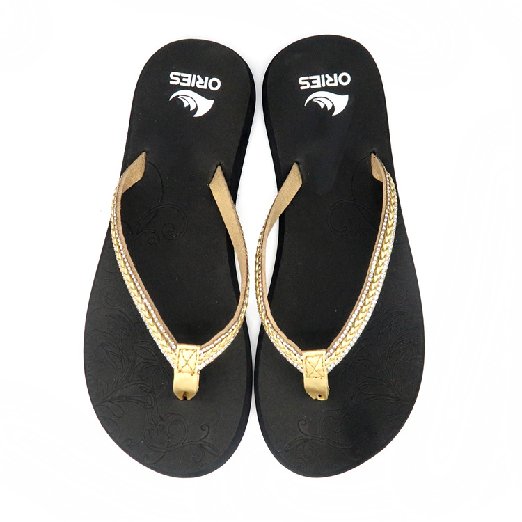 AH-9E008 Venta caliente Hermoso color antideslizante Correa en V Mujeres EVA Flip-Flops