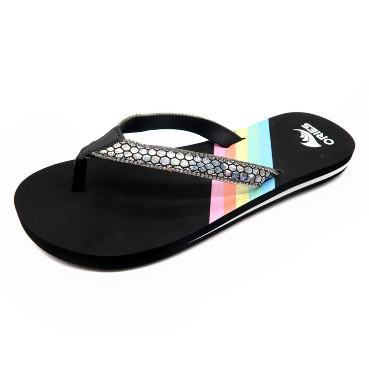 AH-9E084 Chanclas brillantes de EVA para mujer al por mayor con correa