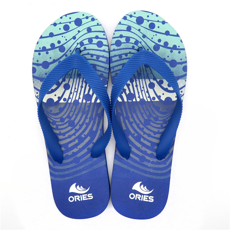 AH-9P041 Diseño de impresión creativa Venta al por mayor V Correa PE Zapatillas de playa