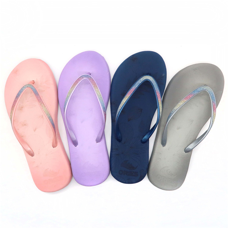 AH-9E003 couleur unie de haute qualité anti-dérapante femmes plage tongs