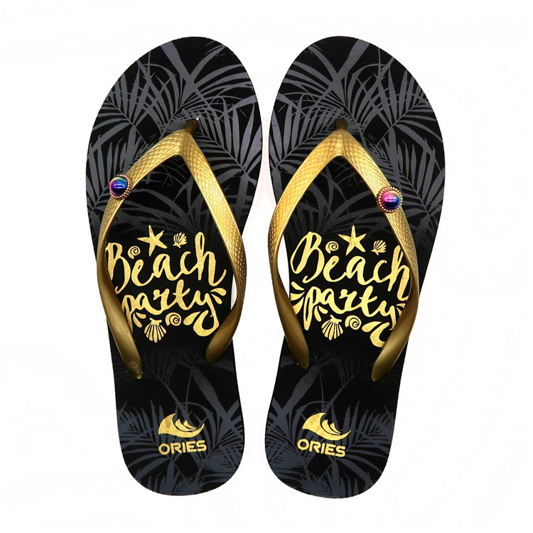 Chanclas de EVA para mujer al por mayor con suela estampada AH-9E100 para fiesta en la playa