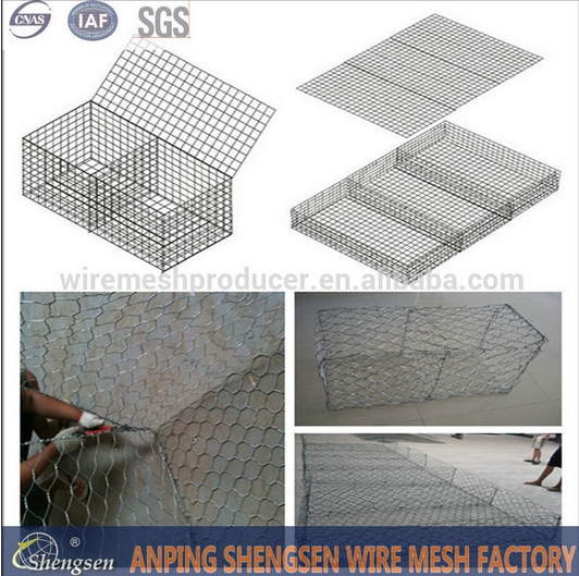 PVC Coated/Galvanized Gabion Box/Basket