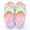 AH-9P091 Rainbow Floral PVC Upper Flip Flops Pantoufles d'été pour enfants à talons hauts