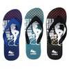 AH-20P006 nouveau design d'impression pantoufles de plage promotionnelles PE