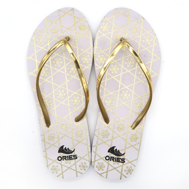 Zapatillas de playa de PE con estampado de suela de rejilla duraderas AH-9P051 para mujer