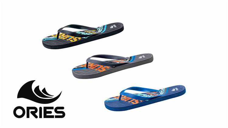 AH-20PSM003 nouveau design impression Massage semelle intérieure PE pantoufles de plage