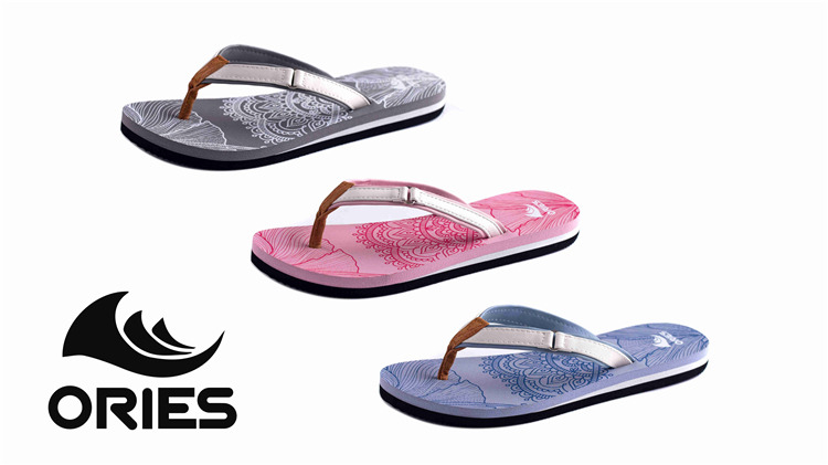 AH-9E138 Chanclas antideslizantes para mujer con estampado clásico Eva Sole