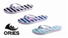 AH-9P067 Chanclas de PE con estampado de flamencos y rayas elegantes para mujer