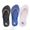 AH-9P043 Zapatillas de playa de PE con suela en V y correa estampada de color sólido para mujer