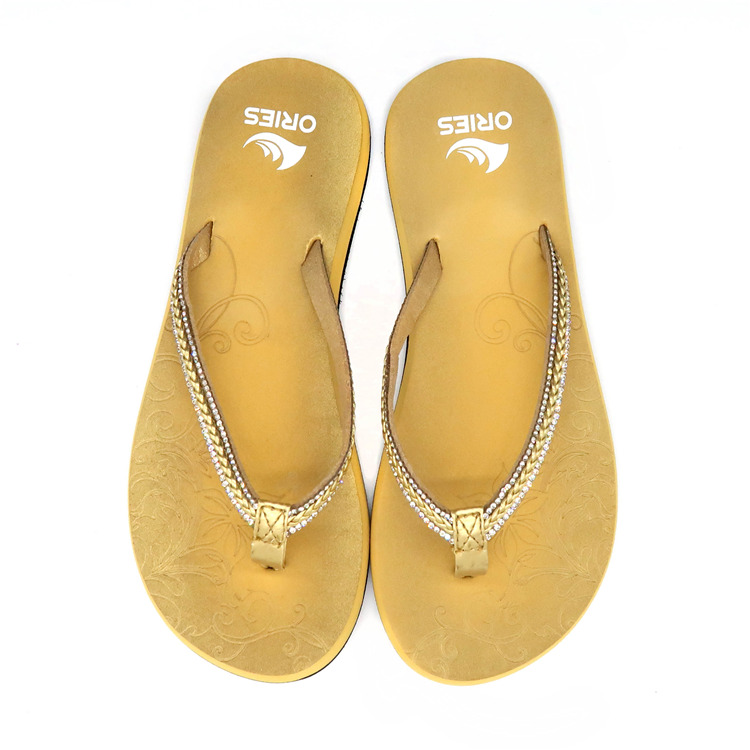 AH-9E008 Venta caliente Hermoso color antideslizante Correa en V Mujeres EVA Flip-Flops