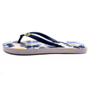 AH-9P028 Bonitas zapatillas de playa de PE con correa en V con estampado de flores para mujer