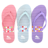 AH-9P103 Zapatillas planas de rayas fáciles de limpiar PE Chanclas cómodas para mujer