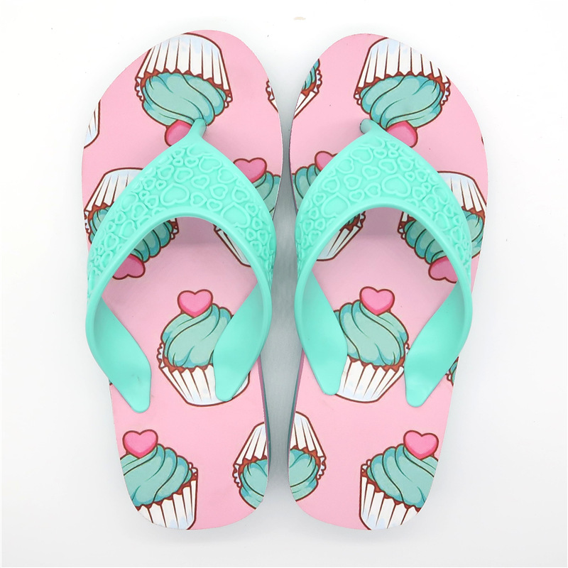 AH-9P094 Ories Lovely PE Flip Flops Zapatillas de verano para niños de tacón alto