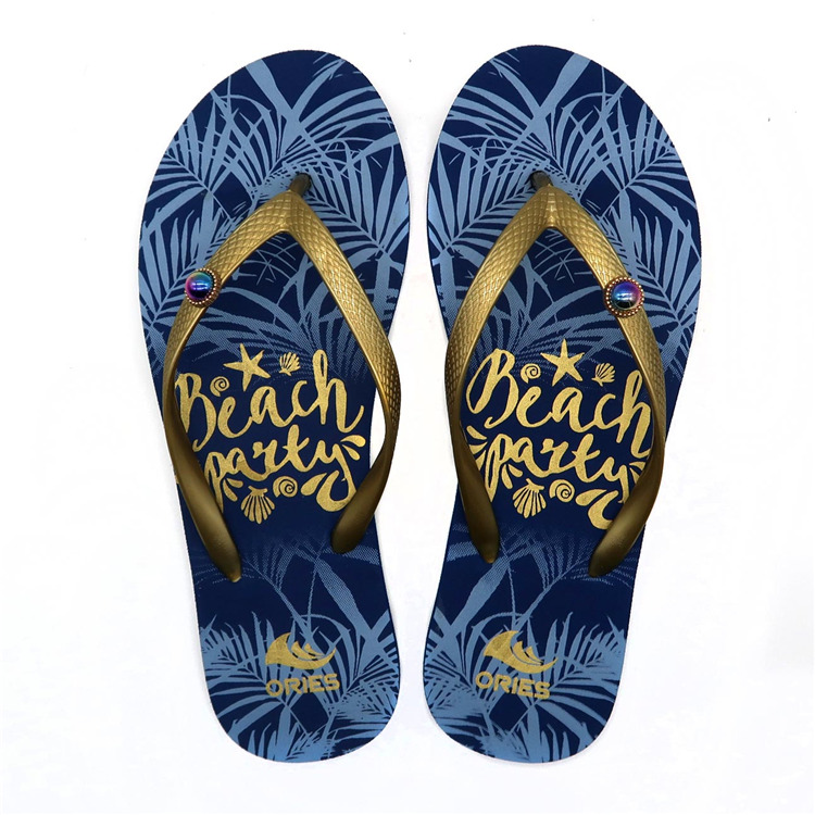 Chanclas de EVA para mujer al por mayor con suela estampada AH-9E100 para fiesta en la playa