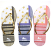 AH-9P068 Rayas y estrellas con estilo que imprimen chanclas de PE para mujer