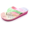 AH-9P091 Rainbow Floral PVC Upper Flip Flops Pantoufles d'été pour enfants à talons hauts