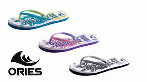 AH-8E030 Semelle intérieure en relief imprimée de couleur vive pour femmes EVA Pantoufles de plage Flip Flop