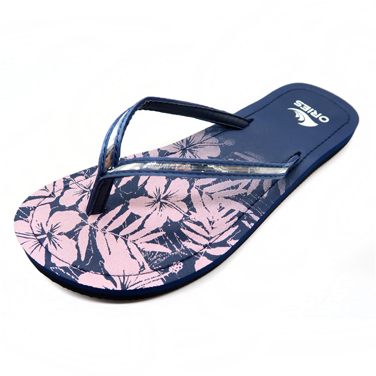 AH-9E031 Pantoufles antidérapantes à imprimé floral pour femmes en EVA