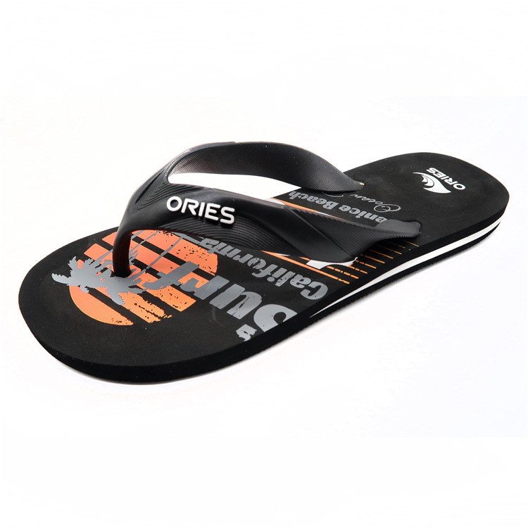 AH-9E119 Chanclas antideslizantes de EVA con correa en V y paisajes tropicales multicolores